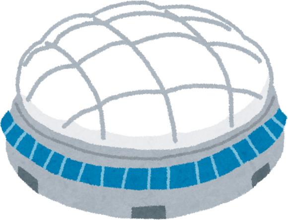Illustration of a Dome Baseball Stadium